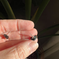 Raw Black Obsidian Earrings