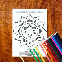 Heart Chakra Downloadable Coloring Page