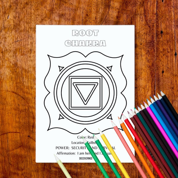 Root Chakra Downloadable Coloring Page