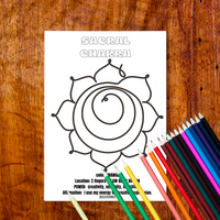 Sacral Chakra Downloadable Coloring Page