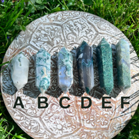 Moss Agate Double Terminated Points