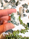 Moss Agate Tumbled Stone - 1 Stone