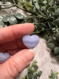 Blue Lace Agate Mini Heart 1 Stone